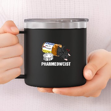 Discover Funny Pharmacist Cat Pharmacy Cute Cat For Cat Lovers 14oz Stainless Steel Tumblers