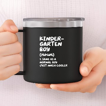 Discover Kindergarten Boy Definition Funny Back To School Student 14oz Stainless Steel Tumblers