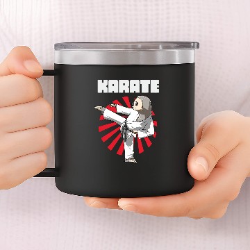 Discover Funny Sloth Karate 14oz Stainless Steel Tumblers