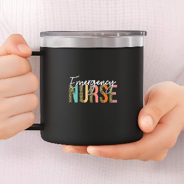 Discover ER Tech Nursing Student Department RN Emergency Room nurses 14oz Stainless Steel Tumblers