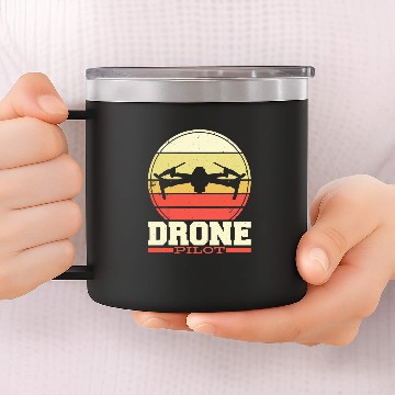Discover Drone Pilot 7 Baseball Tees 14oz Stainless Steel Tumblers