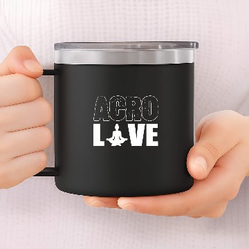 Discover Acro Love Yoga Instructor Baseball Tees 14oz Stainless Steel Tumblers