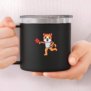 Discover Kawaii Cat Playing Pickleball Funny Pickleball Player 14oz Stainless Steel Tumblers