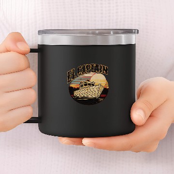 Discover El Capitan Captain Anchor Boat Funny Boating 14oz Stainless Steel Tumblers