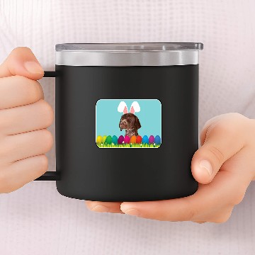 Discover German Shorthair Pointer w Bunny Ears Zip 14oz Stainless Steel Tumblers