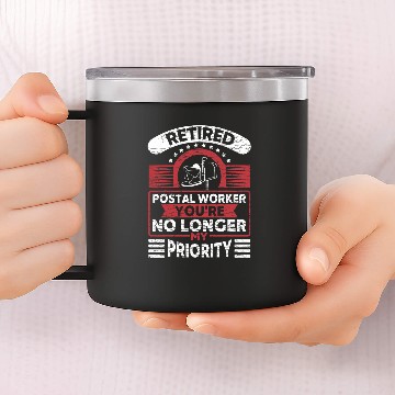 Discover Retired Postal Worker Postman Zip 14oz Stainless Steel Tumblers