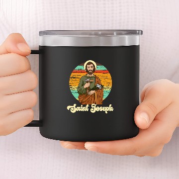 Discover Saint Joseph Catholic Father And Worker 19 14oz Stainless Steel Tumblers