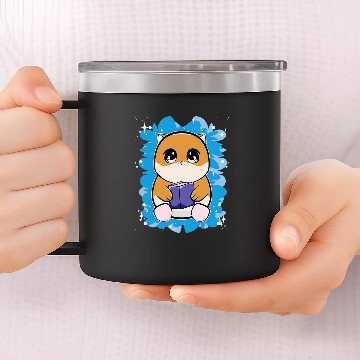 Discover Hamster Book Baseball Tees 14oz Stainless Steel Tumblers
