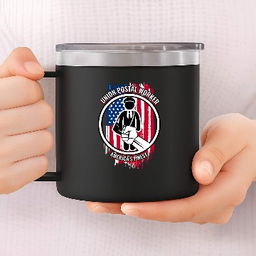 Discover Union Postal Worker American for Postal Workers Baseball Tees 14oz Stainless Steel Tumblers