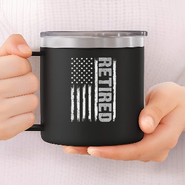 Discover Retired Correctional Officer Corrections Prison Guard Zip 14oz Stainless Steel Tumblers