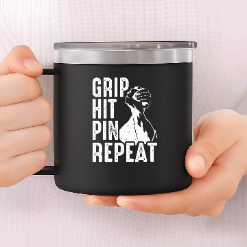Discover Arm Bar Wrestling Grip Hit Pin Repeat 14oz Stainless Steel Tumblers