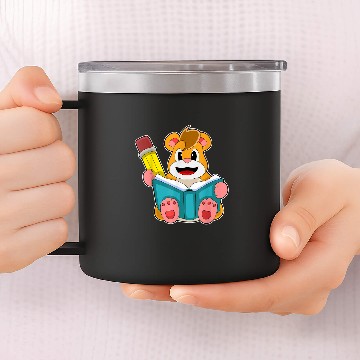 Discover Hamster Pupil Book School Baseball Tees 14oz Stainless Steel Tumblers