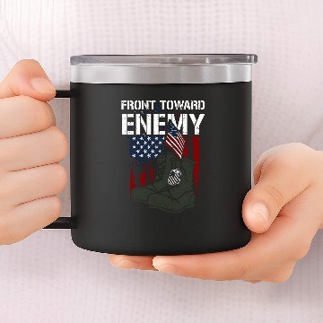 Discover Honor Front Toward Enemy Memorial Day Sayings 14oz Stainless Steel Tumblers