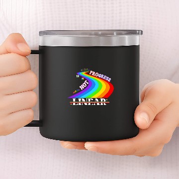Discover Sped Ed Special Education Teacher Progress Not Linear Funny 14oz Stainless Steel Tumblers