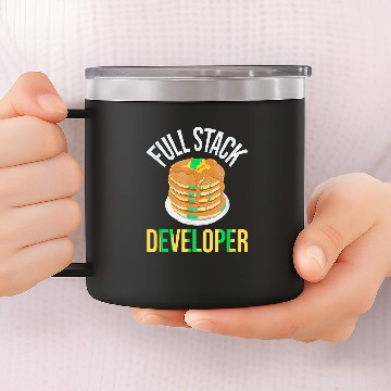 Discover Full Stack Developer Computer Science Programmer Coding 14oz Stainless Steel Tumblers