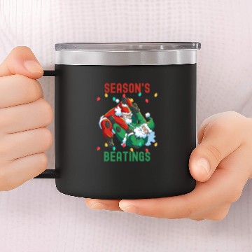Discover Seasons Beatings Funny Santa Seasons Greetings Mens Womens 1 14oz Stainless Steel Tumblers