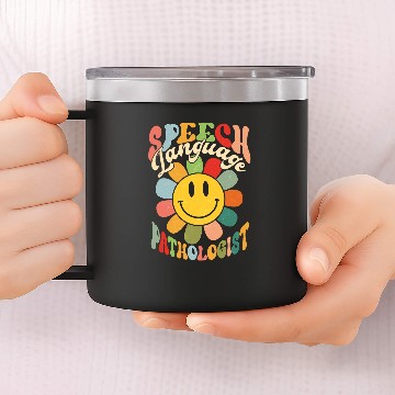 Discover Speech Therapy Speech Language Pathologist Therapist Retro 14oz Stainless Steel Tumblers