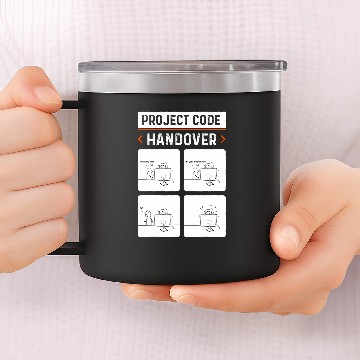 Discover Project Code Handover Software Developer Funny C Programmer 14oz Stainless Steel Tumblers