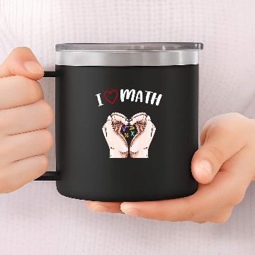 Discover I Love Math Teacher Student School Baseball Tees 14oz Stainless Steel Tumblers