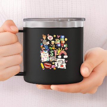 Discover Speech Therapist Slp Speech Teacher Doodle 14oz Stainless Steel Tumblers