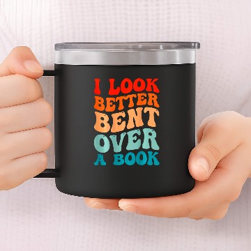 Discover I Look Better Bent Over A Book Tie Dye Groovy Zip 14oz Stainless Steel Tumblers
