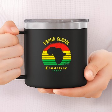 Discover Proud School Counselor Pride Black History Month Students 14oz Stainless Steel Tumblers