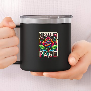 Discover Blossom With Every Page Lovey Library Reading Lovers 14oz Stainless Steel Tumblers