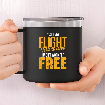 Discover Flight Instructor Pilot Aviation Trainer 25 Baseball Tees 14oz Stainless Steel Tumblers
