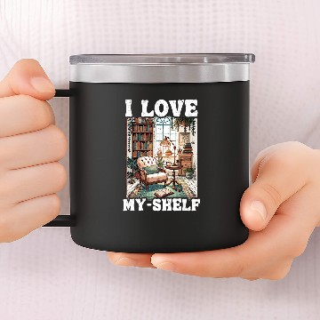 Discover I Love MyShelf Reading Self Love Book 1 14oz Stainless Steel Tumblers