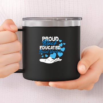 Discover Proud Black Educated Social Worker 14oz Stainless Steel Tumblers
