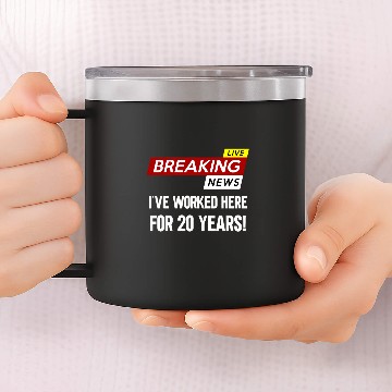 Discover Worker work anniversary appreciation worked here for 20 Baseball Tees 14oz Stainless Steel Tumblers