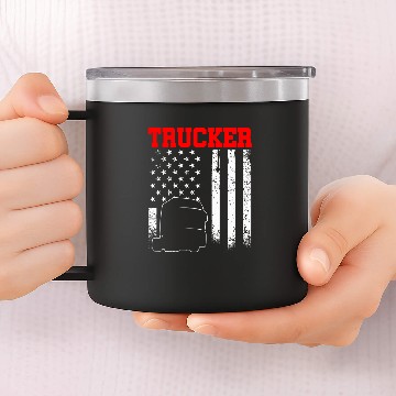 Discover Trucker Funny Truck Driver 30 14oz Stainless Steel Tumblers
