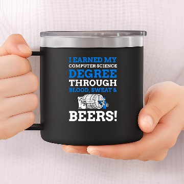 Discover Funny Computing Degree Gifts Qualified Computer Scientist Baseball Tees 14oz Stainless Steel Tumblers