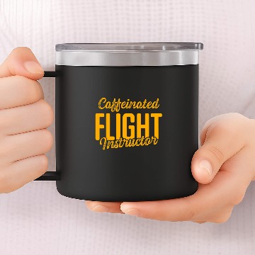 Discover Flight Instructor Pilot Aviation Trainer 45 14oz Stainless Steel Tumblers