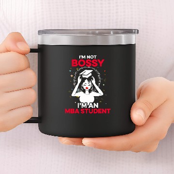 Discover MBA Student Future Business Degree Graduation Zip 14oz Stainless Steel Tumblers