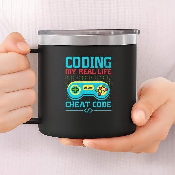 Discover Web Developer Gamer Nerd Video Gaming Computer Programmer 2 Zip 14oz Stainless Steel Tumblers
