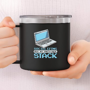 Discover Funny Coder Programming Developer Social Programmer 14oz Stainless Steel Tumblers