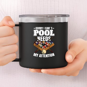 Discover Funny Billiard Pool Player Baseball Tees 14oz Stainless Steel Tumblers