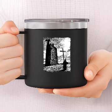 Discover Priest and the Devil Gothic Art Grungy Aesthetic Dark Horror Baseball Tees 14oz Stainless Steel Tumblers