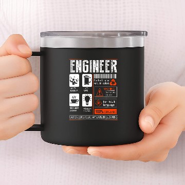 Discover Funny Engineer Engineering Student Baseball Tees 14oz Stainless Steel Tumblers