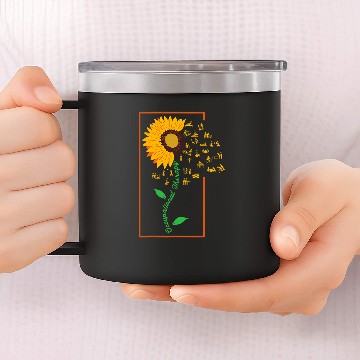 Discover Sunflower Occupational Therapy OT Therapist 14oz Stainless Steel Tumblers