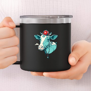 Discover medicals Nursing Cattle on nurses Cow 14oz Stainless Steel Tumblers