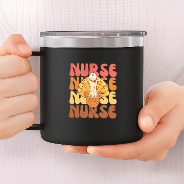 Discover nurses thanksgiving turkey friendsgiving fall autumn 14oz Stainless Steel Tumblers