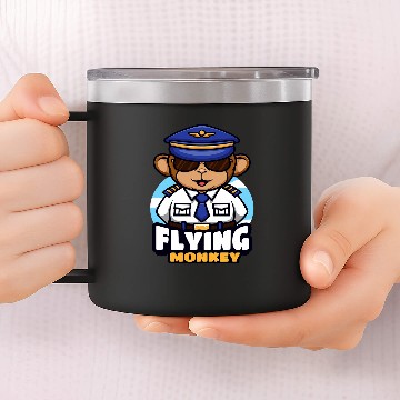 Discover Flying Monkey Pilot 14oz Stainless Steel Tumblers