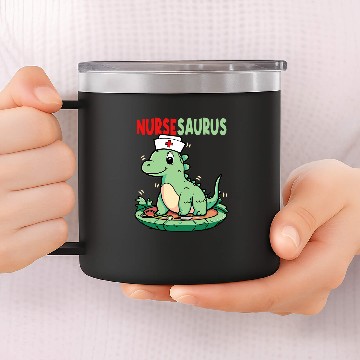 Discover nursessaurus nurses TRexs Dinosaur nursess Baseball Tees 14oz Stainless Steel Tumblers