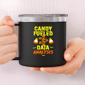 Discover Halloween Data Scientist Mining Analyst Statistics Data Nerd 3 14oz Stainless Steel Tumblers