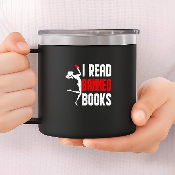 Discover I Read Banned Book Bookworm Reader Nerd Bookish Librarian Zip 14oz Stainless Steel Tumblers