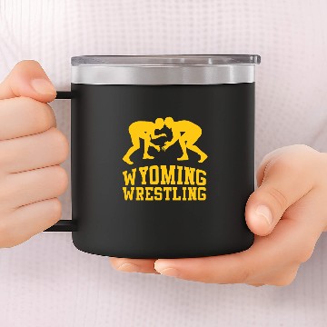 Discover Wyoming Wrestling 14oz Stainless Steel Tumblers
