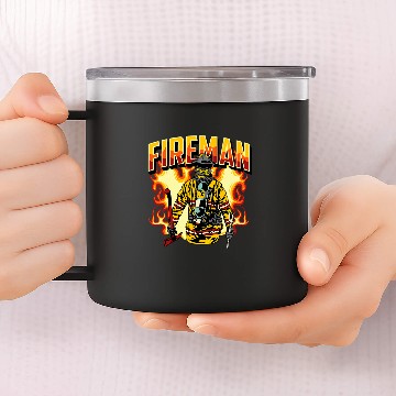Discover Fireman Style Dedicated Worker 14oz Stainless Steel Tumblers