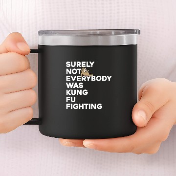 Discover Surely Not Everybody Was Kung Fu Fighting Sloth Baseball Tees 14oz Stainless Steel Tumblers